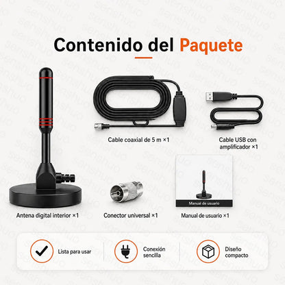 Antena Digital Interior para TV